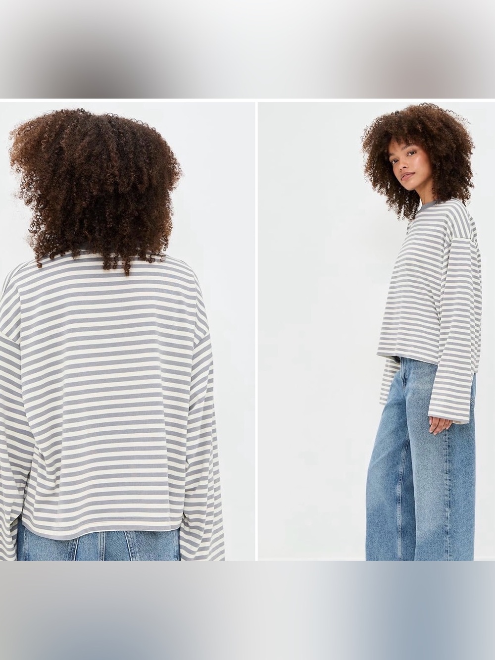 Lioness Gray Bloom Longsleeve | Ash Stripe | Size XS - Picture 3 of 9